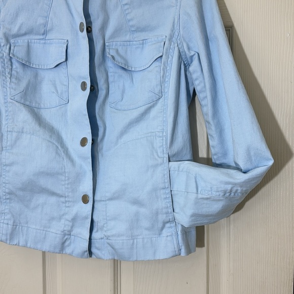 Stylish Cotton Summer Jacket Sky Blue Size 8 Medium - Picture 5 of 6